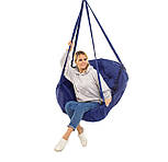 Гойдалка темно-синя навантаження 200 кг підвісне крісло гойдалка синє, фото 2