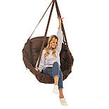 Гойдалка коричнева навантаження 200 кг підвісне крісло гойдалка коричневе, фото 2