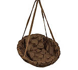 Гойдалка коричнева навантаження 200 кг підвісне крісло гойдалка коричневе, фото 4