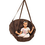 Гойдалка коричнева навантаження 200 кг підвісне крісло гойдалка коричневе, фото 5