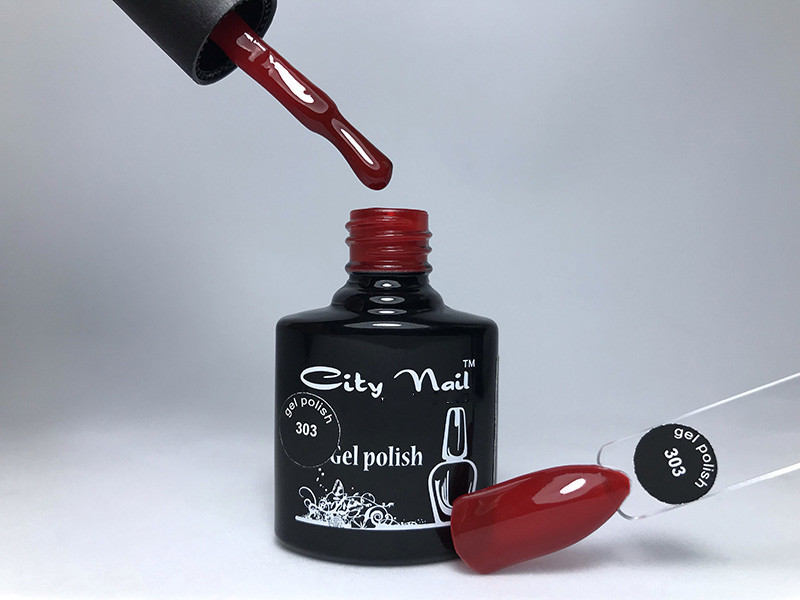 Гель-лак червоний CityNail 303 ( Червоні відтінки гель-лаку ), фото 1