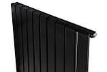 Вертикальний дизайнерський радіатор опалення ARTTIDESIGN Terni 10/1800/590 чорний матовий, фото 5
