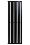 Вертикальний дизайнерський радіатор опалення ARTTIDESIGN Terni 10/1800/590 чорний матовий, фото 4