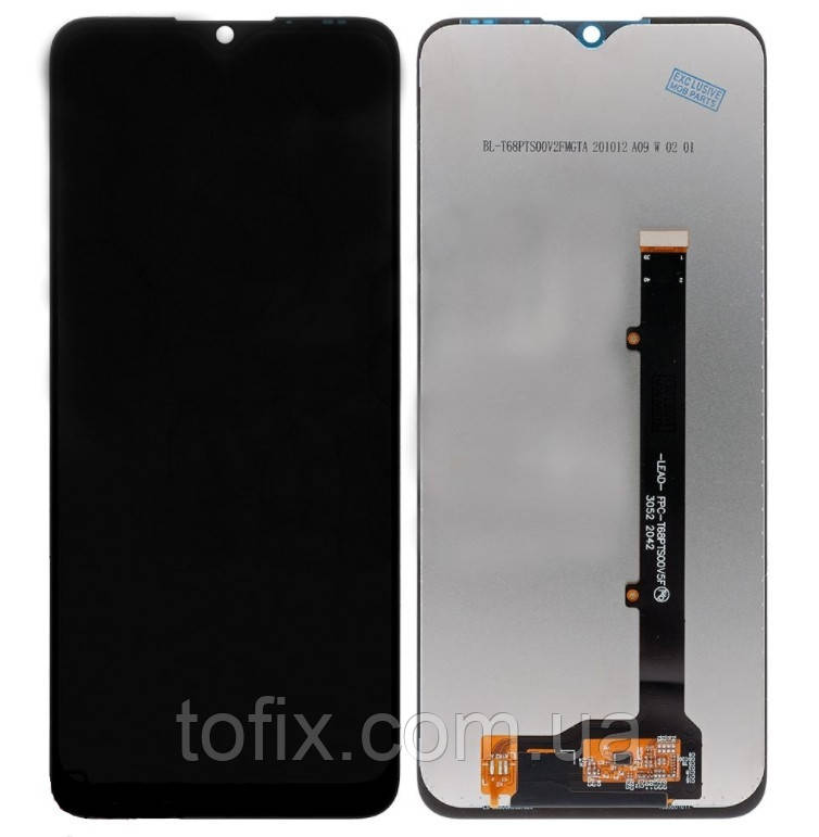 Дисплей для ZTE Blade V2020 Smart 8010, модуль в зборі (екран і сенсор), чорний, ОРИГІНАЛ