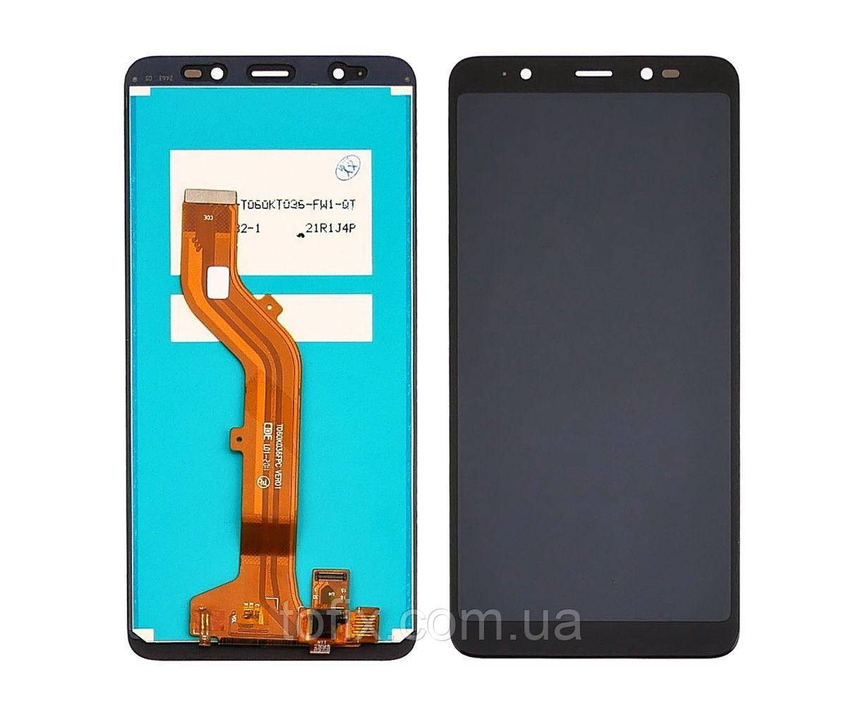 Дисплей для TECNO Pop 4, модуль в зборі (екран і сенсор), чорний, оригінал