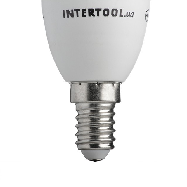 Лампа светодиодная LED C37, E14, 5Вт, 150-300В, 4000K, 30000ч, гарантия 3года. (Свеча) Intertool LL-0152 - фото 4 - id-p1300759923