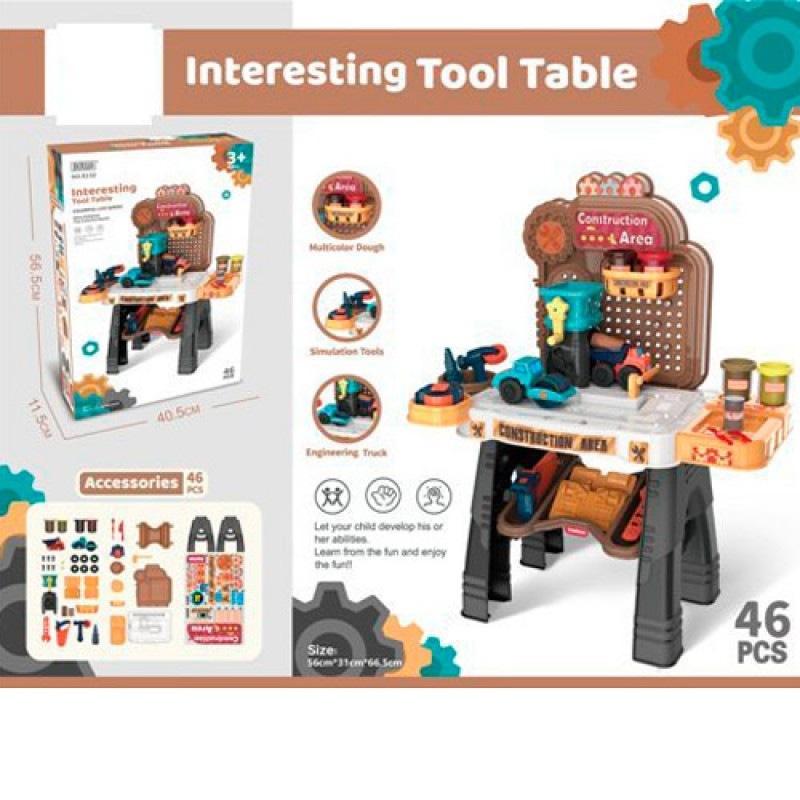 Стол с Инструментами 8132, Верстак, Аппарат-пресс, Тесто для Лепки, 46 ...