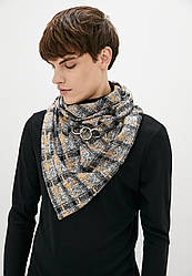 Шарф-бактус "Единбург", шарф-снуд, великий шарф, теплий чоловічий шарф, подарунок чоловікові