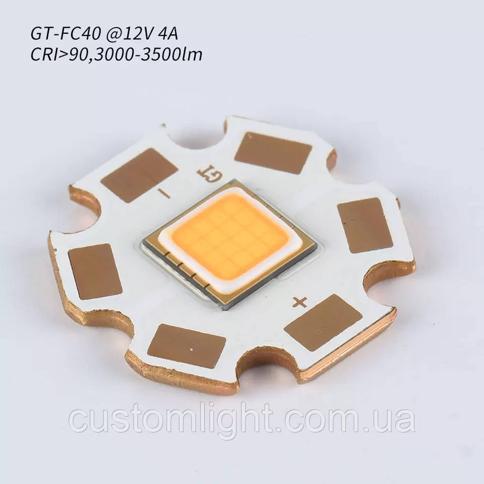 Світлодіод Getian GT-FC40 12V 4A ,High 95 CRI
