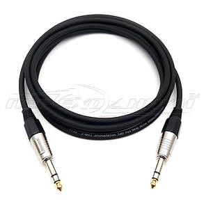 Кабель jack 6.3 mm to jack 6.3 mm стерео, у екрані, фото 1