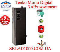 Котел электрический Tenko Digital mini 3 кВт с насосом, баком, защитой! На 30-45 м2!