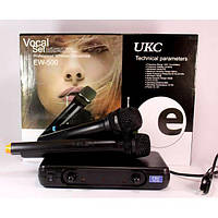Радиомикрофон с базой UKC EW-500 Vocal Set (2 беспроводных микрофона)