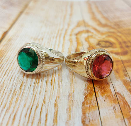 Перстінь, печатка з великим каменем, кільце, фото 1