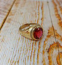 Перстінь, печатка з великим каменем, кільце, фото 4