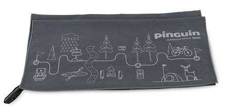 Рушник Pinguin Micro Towel, Map/Grey, L - 60x120 см (PNG +672282) 2021, фото 2