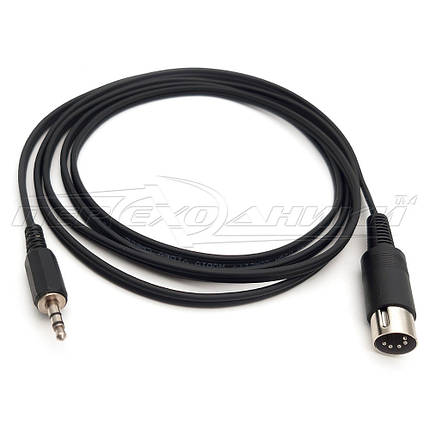 Кабель 5 pin DIN на jack 3.5 mm, 2 жили кожна у екрані, фото 1