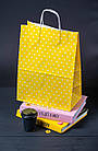 Пакет подарунковий крафт Горошок 35х26х15см арт.ПАК80, фото 2