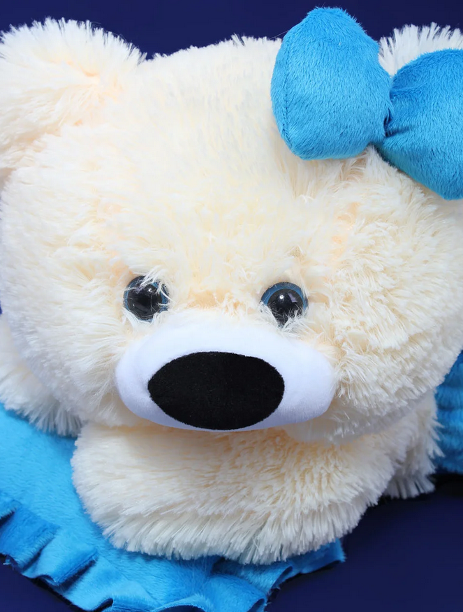 М'яка іграшка біла Ведмедик-Малятко 45 см. Милі м'які іграшки для дівчаток