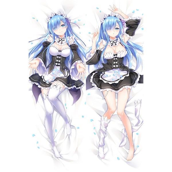 Дакiмакура 150 х 50 см REM RAM Long Hair Re: Zero Рем Рам довге волосся Заново Життя з нуля Подушка