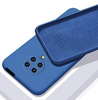 Силіконовий софт тач чохол із мікрофіброю для Poco F2 Pro синій тонкий матовий