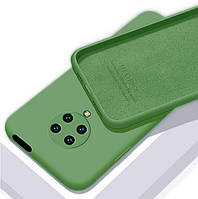 Силіконовий софт тач чохол із мікрофіброю для Poco F2 Pro зелений тонкий матовий