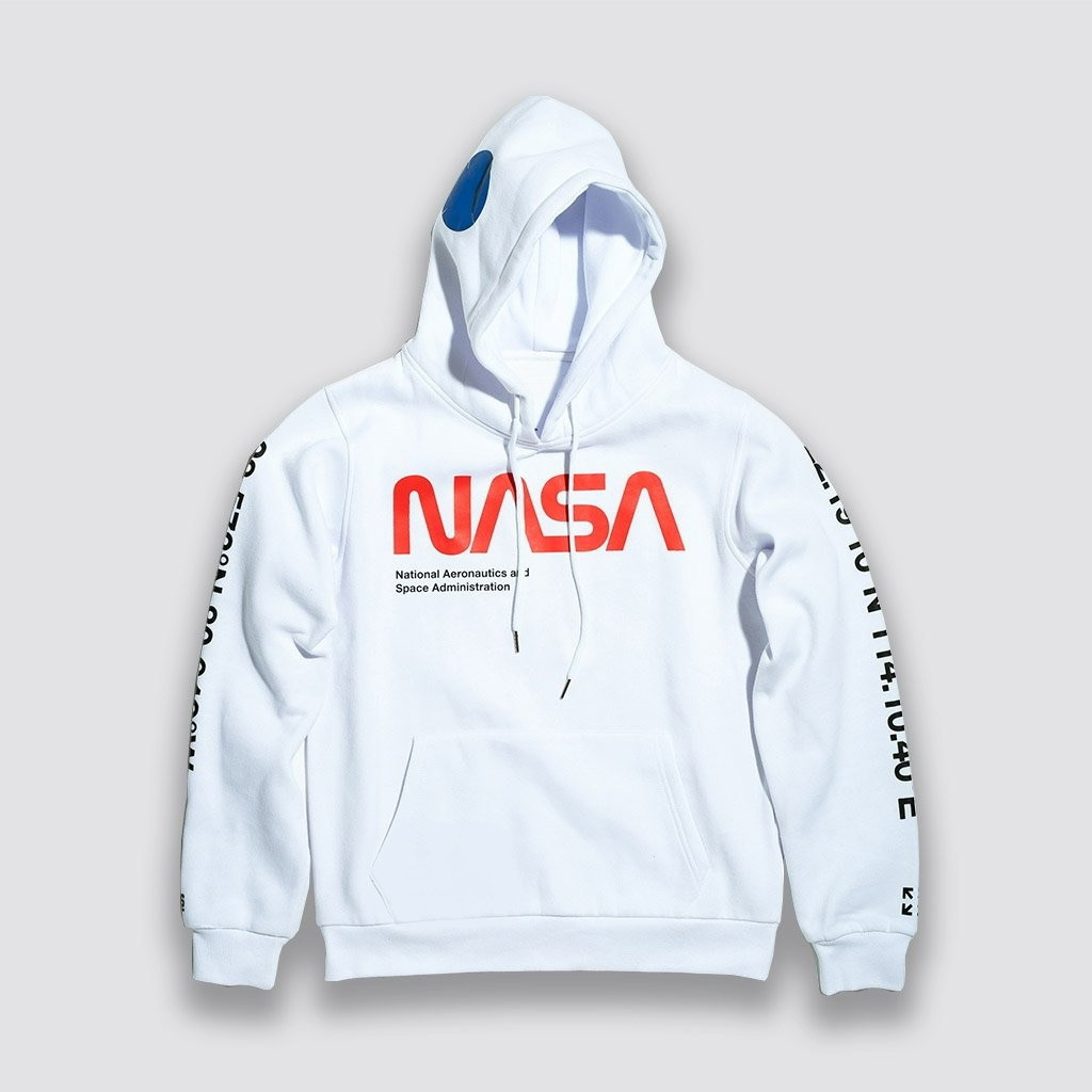 Толстовка чоловіча зимова NASA тепла біла кофта чоловіча зимова на флісі худі зима наса