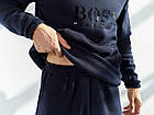 Чоловічий теплий спортивний костюм 1600 (46-48, 50-52, 54-56, 58-60) (кольори: чорний, сірий, темно-синій) СП, фото 8