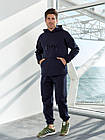 Чоловічий теплий спортивний костюм 1600 (46-48, 50-52, 54-56, 58-60) (кольори: чорний, сірий, темно-синій) СП, фото 9