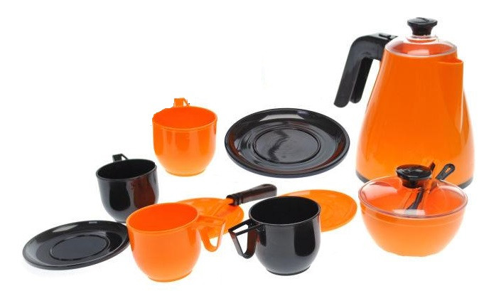Набір посуду Cooking Set в сумці 1467 Юніка чайник каструля сковорода чашки тарілки іграшка для дітей кухня