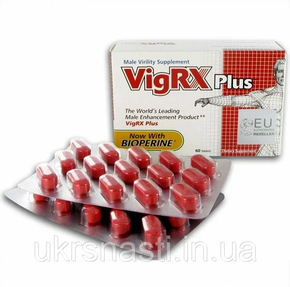 Для потенції таблетки Vigrx plus оригінал 60 USA, Препарат для потенції Здоров'я чоловіка (Вигрикс), фото 1