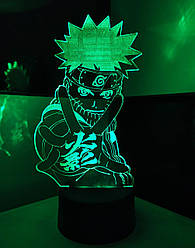 3d-світильник Аніме Наруто, 3д-нічник, кілька підсвічувань (на батарейці)