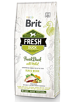 Сухий корм для активних собак Brit Fresh Duck Millet Adult свіжа качка і пшоно 12 кг (170997)