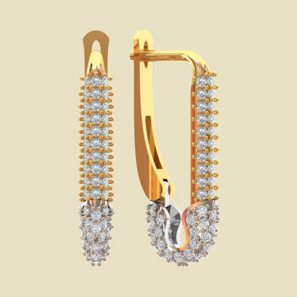 Булавки, сережки з камінням, сережки Джонні Депа, срібло, золото, фото 2