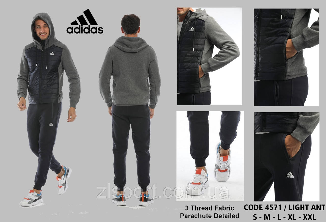 Чоловічий зимовий спортивний костюм Adidas з капюшоном Туреччина