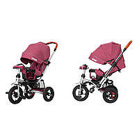 Детский трехколесный велосипед-коляска TILLY TRAVEL T-387 фиолетовый (аналог CROSSER T-350 )