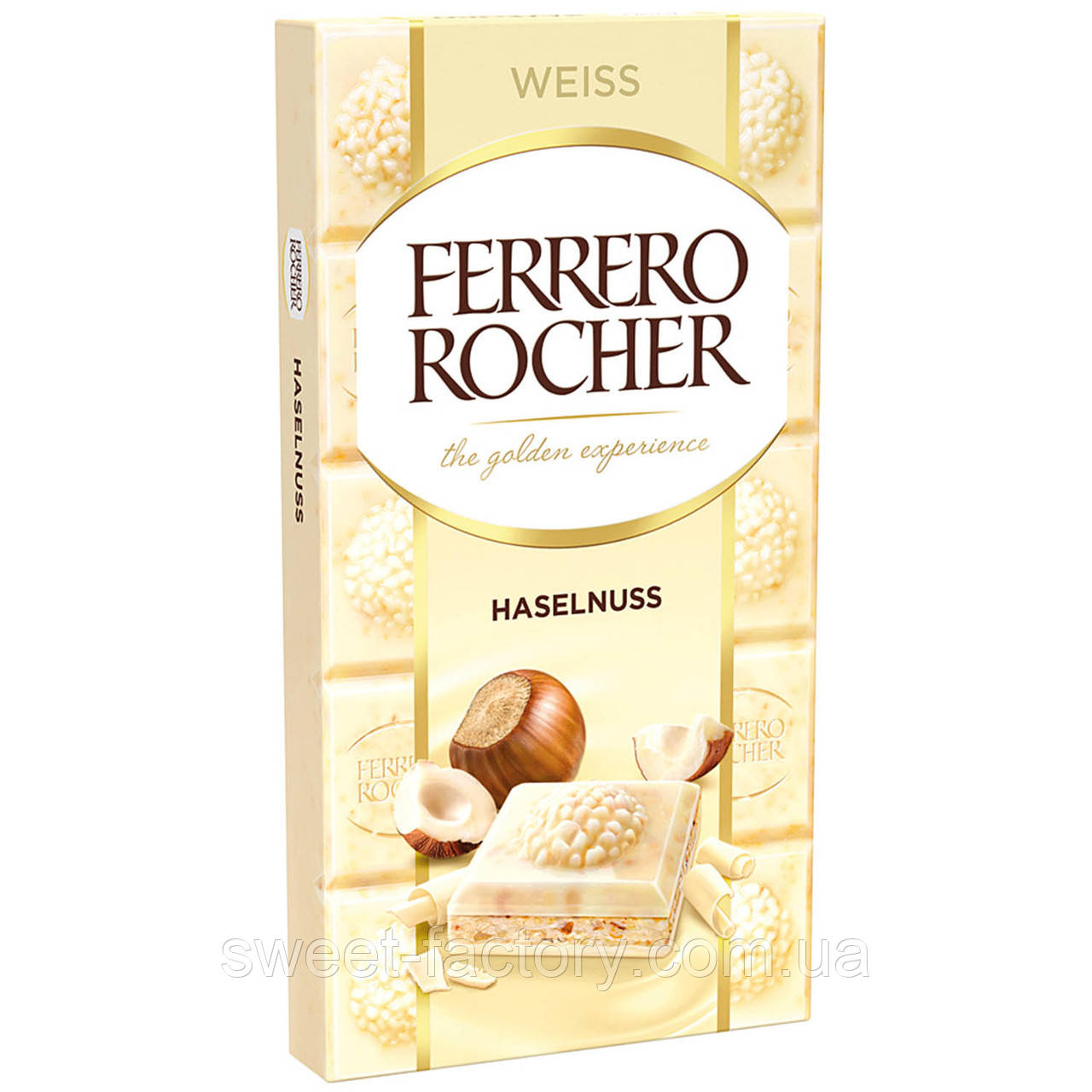 Шоколад Ferrero Rocher Haselnuss White Chocolate 90g