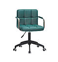 Крісло Arno-Arm Modern BK-Office екокожа зелений на чорній хрестовині з колесами, фото 4