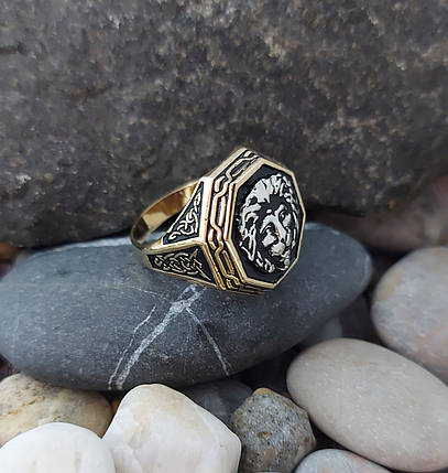 Лев печатка перстень, фото 1