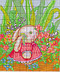 Набір для вишивання за нанесеною на канву схемою "Lovely rabbit 2 girl". AIDA 14CT printed 21*27 см, фото 4