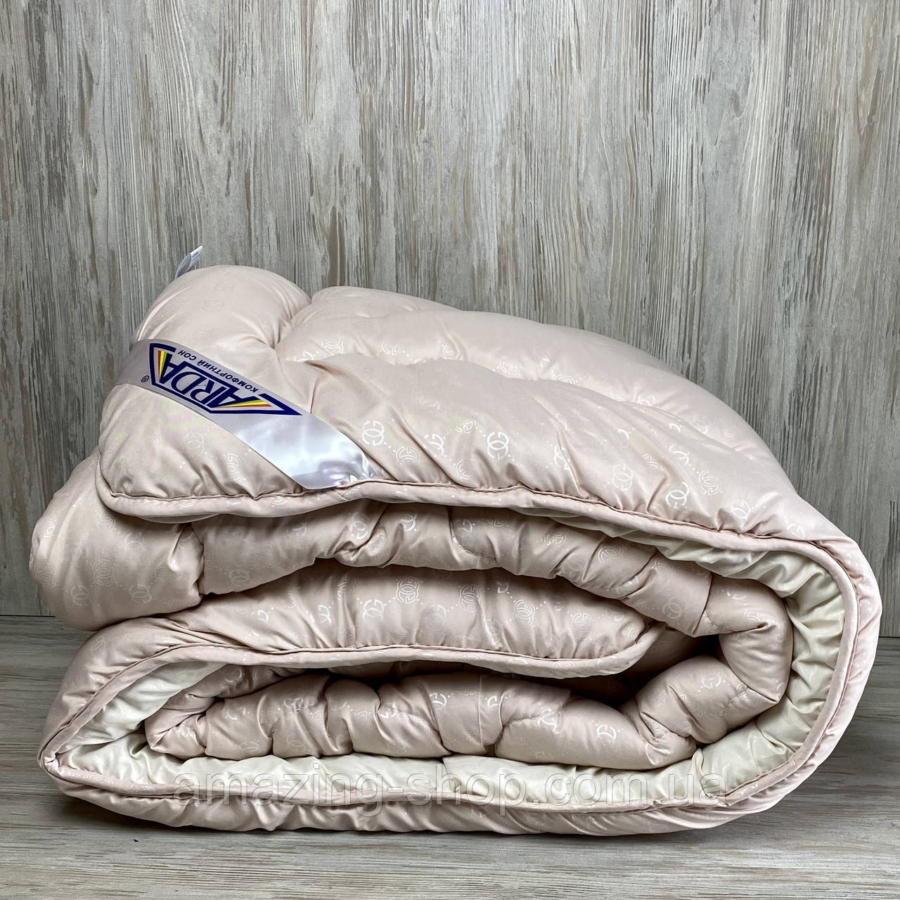 Стьобана двоспальна ковдра на холлофайбер Арда розмір 175 * 215 см., фото 1