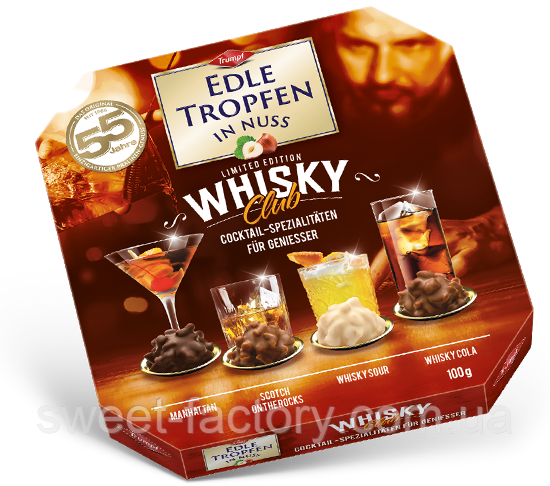 Шоколадні цукерки Trumpf Edle Tropfen Whisky 100 g