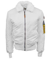 Бомбер Top Gun B-15 Men's Heavy Duty Vintage Flight Bomber Jacket TGJ1542 (White)