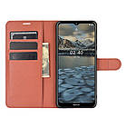 Чохол-книжка Litchie Wallet для Nokia 2.4 Brown, фото 3