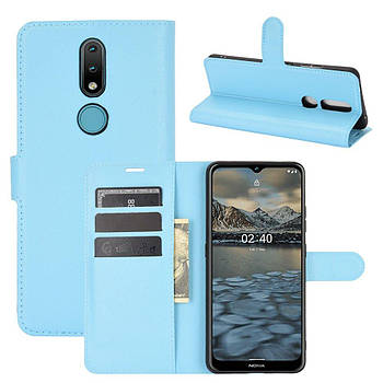 Чохол-книжка Litchie Wallet для Nokia 2.4 Blue