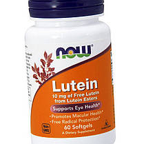 Лютеїн для очей NOW Lutein 10 mg 60 капс, фото 2