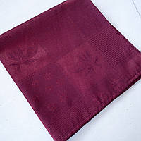 Новогодняя декоративная салфетка сервировочная жаккардовая бордовая 45х45 см