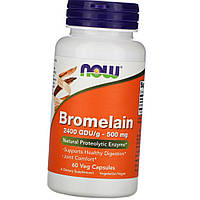 Бромелайн NOW Foods Bromelain 500 mg 60 капс хит продаж