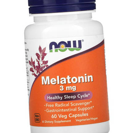 Мелатонін для поліпшення сну NOW Melatonin 60 капс, фото 2