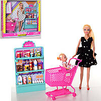 Кукла DEFA LUCY арт 8364-BF 29см, дочка 10см, супермаркет,в кор-ке,36,5-31,5-8,5см