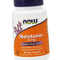 Мелатонін для покращення сну NOW Melatonin 5 мг 60 капсул